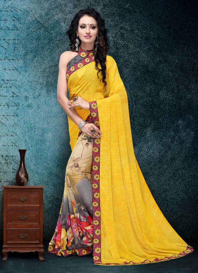 New Printed Designer Sarees Collection With Border